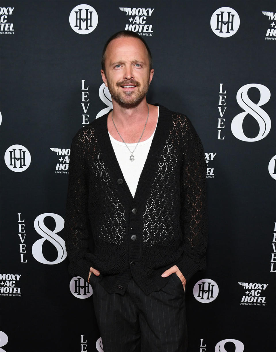 Aaron Paul attends Level 8 Grand Opening Party At Moxy Downtown LA on September 13, 2023 in Los Angeles, California.
