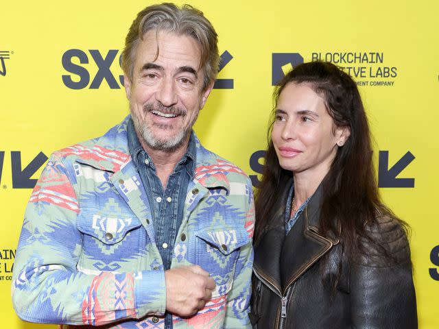 <p>Michael Loccisano/Getty </p> Dermot Mulroney and Prima Apollinaare attend the "The Cow" premiere during the 2022 SXSW Conference and Festivals on March 13, 2022 in Austin, Texas.