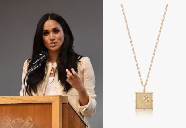 meghan markle lucky charm necklace