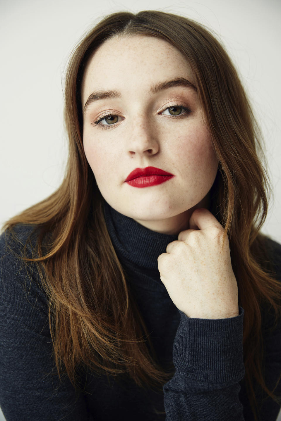 This Nov. 6, 2019 photo shows Kaitlyn Dever posing for a portrait in New York. Dever, the star of the Netflix series "Unbelievable," and the film "Booksmart," was named one of the breakthrough artists of the year by the Associated Press. (Photo by Taylor Jewell/Invision/AP)