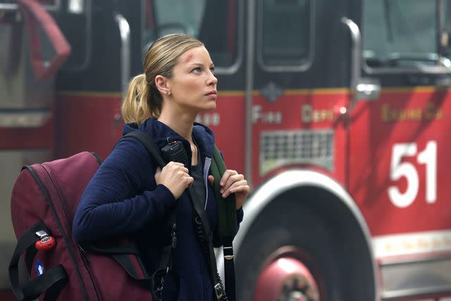 <p>Elizabeth Morris/NBCU Photo Bank/NBCUniversal via Getty</p> Lauren German on Chicago Fire