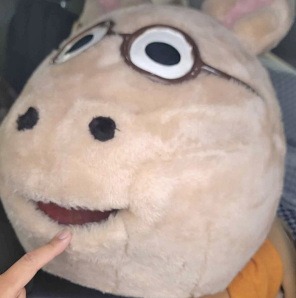 A plush Arthur head