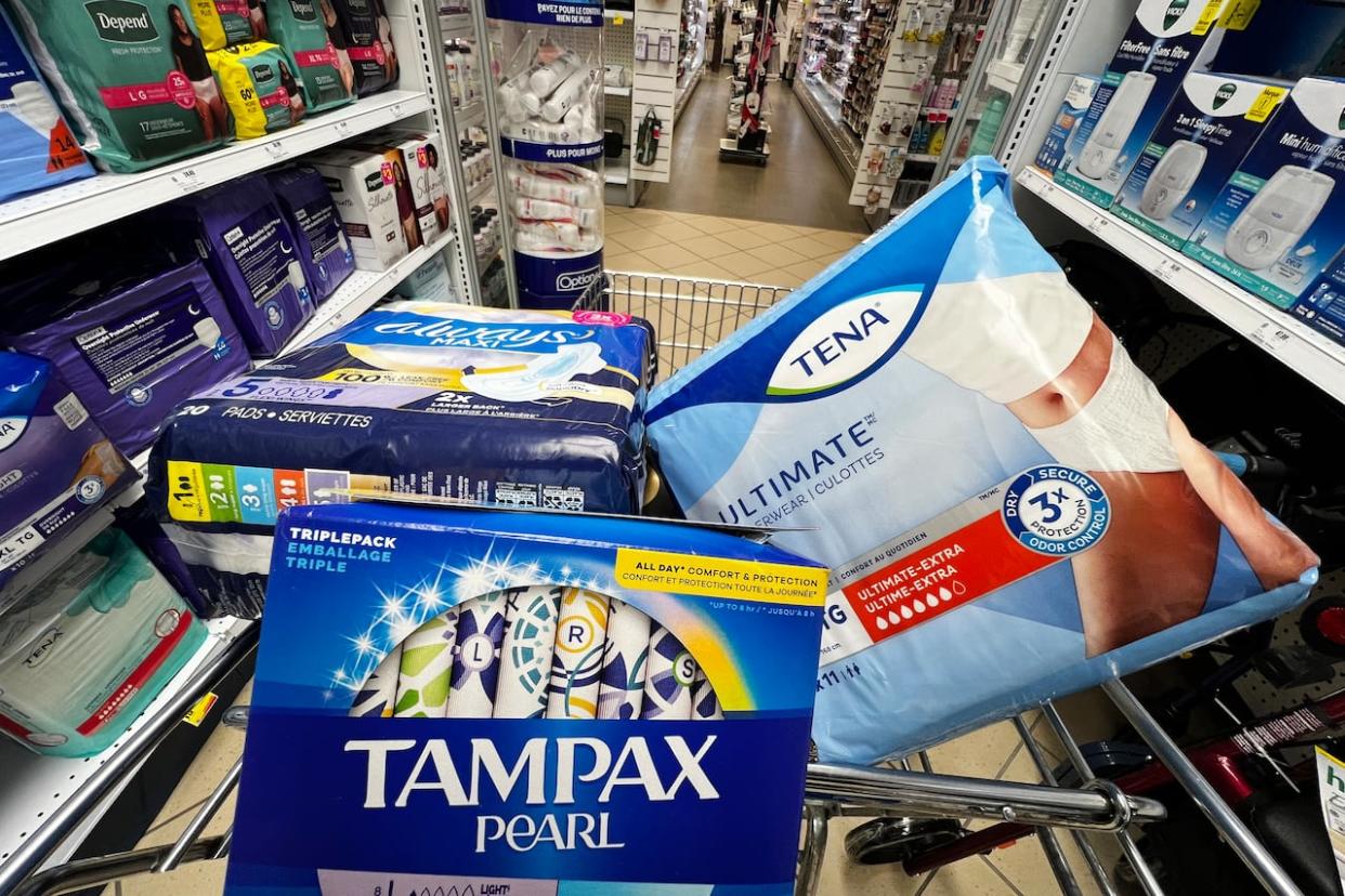 The city of Laval is hoping to reduce waste caused by disposable adult diapers and menstrual products by subsidizing reusable options.  (Ivanoh Demers/Radio-Canada - image credit)