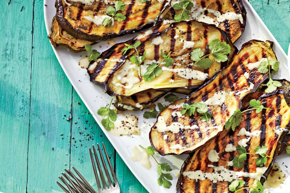 Charred Eggplant with Miso Dressing