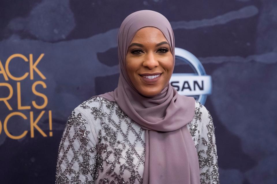 Ibtihaj Muhammad attends the Black Girls Rock! Awards at the New Jersey Performing Arts Center on Saturday, Aug. 5, 2017, in Newark, N.J. (Photo by Charles Sykes/Invision/AP)