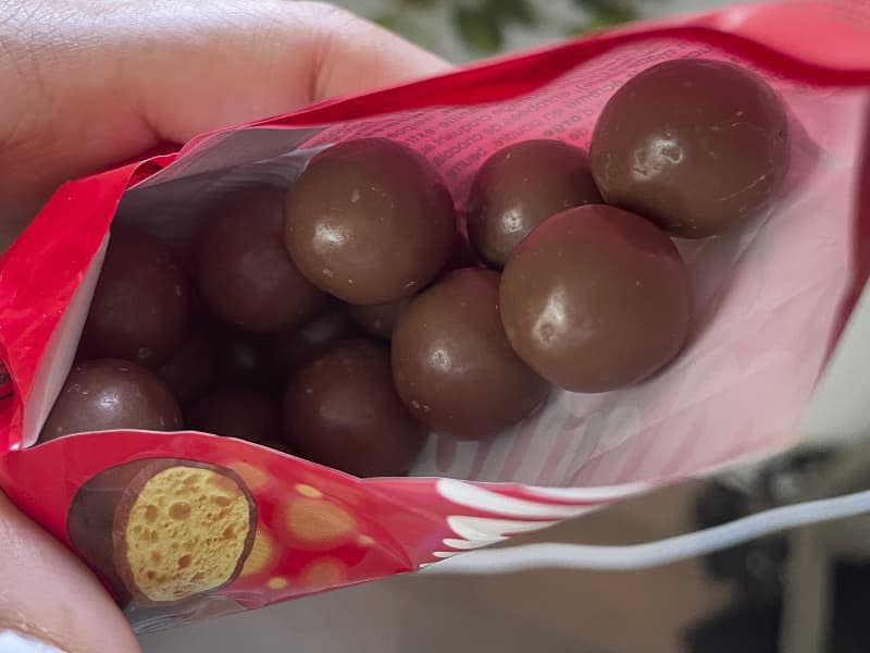 A bag of Maltesers.