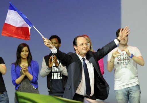 Francois Hollande campaigns in Marseille, southern France, last month. The French Socialist presidential frontrunner has toughened his stance on immigration in a campaign increasingly fought on themes dear to the far right