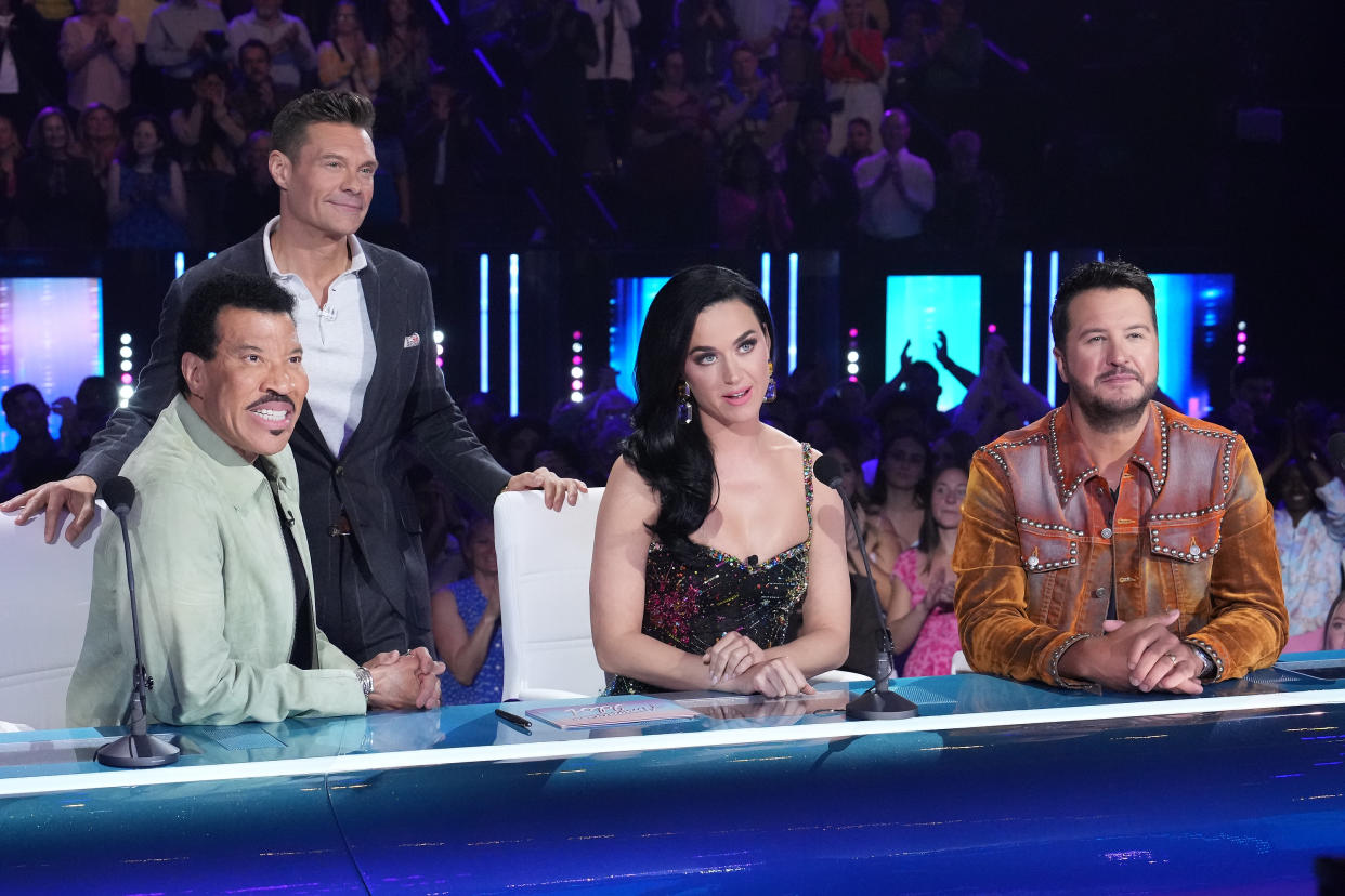 Lionel Richie and Katy Perry reveal that they're leaving 'American Idol' to head across the pond... temporarily. (Photo: Eric McCandless/ABC via Getty Images)