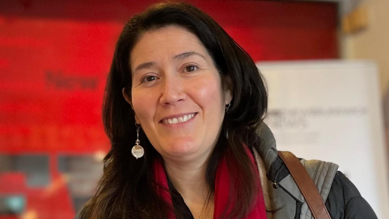 Natasha Simon, the director of the Mi’kmaq-Wolastoqey Centre at the University of New Brunswick, is one of the organizers of the event. (Jeanne Armstrong/CBC - image credit)
