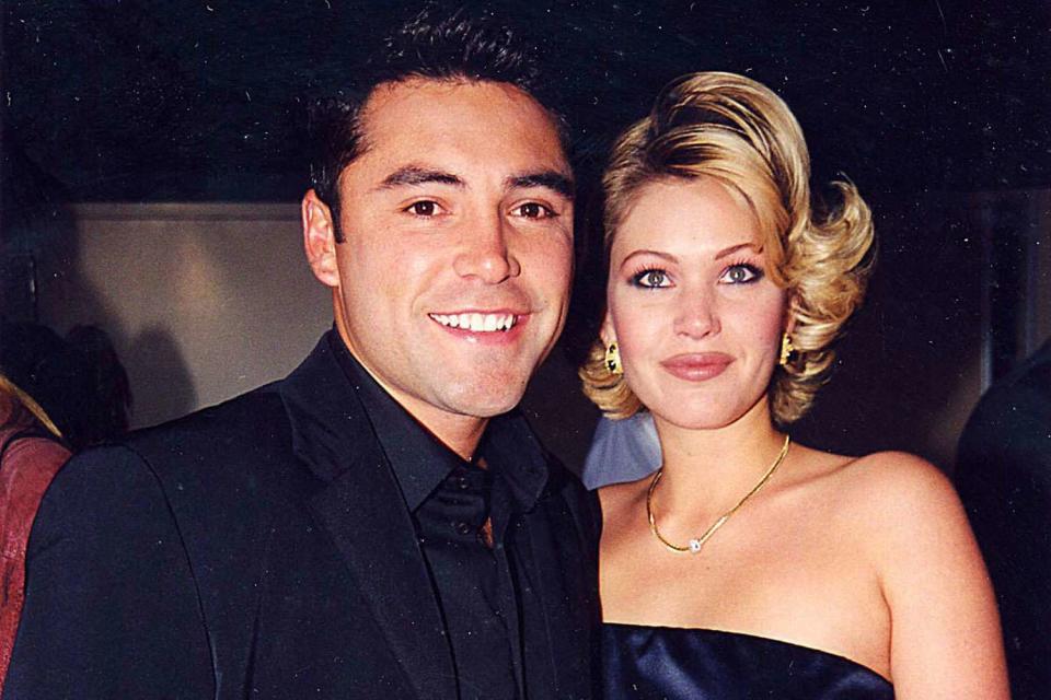 <p>Jeff Kravitz/FilmMagic</p> Oscar De La Hoya and Shanna Moakler.