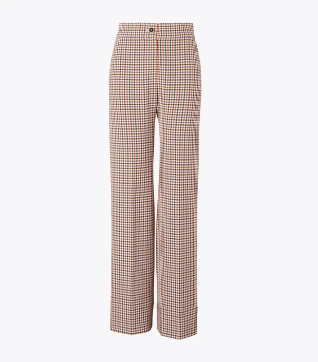 Plaid Wide-Leg Pant