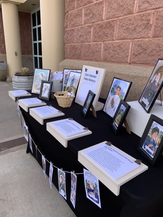 Utah Women in History pop-up exhibit.