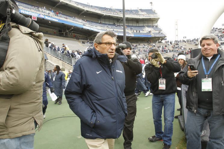 Joe Paterno died in January 2012 after he was fired in November 2011. (AP)