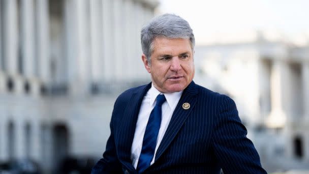 PHOTO: In this April 28, 2022, file photo, Rep. Michael McCaul walks up the House steps of the Capitol in Washington, D.C. (Bill Clark/CQ Roll Call via AP Images)