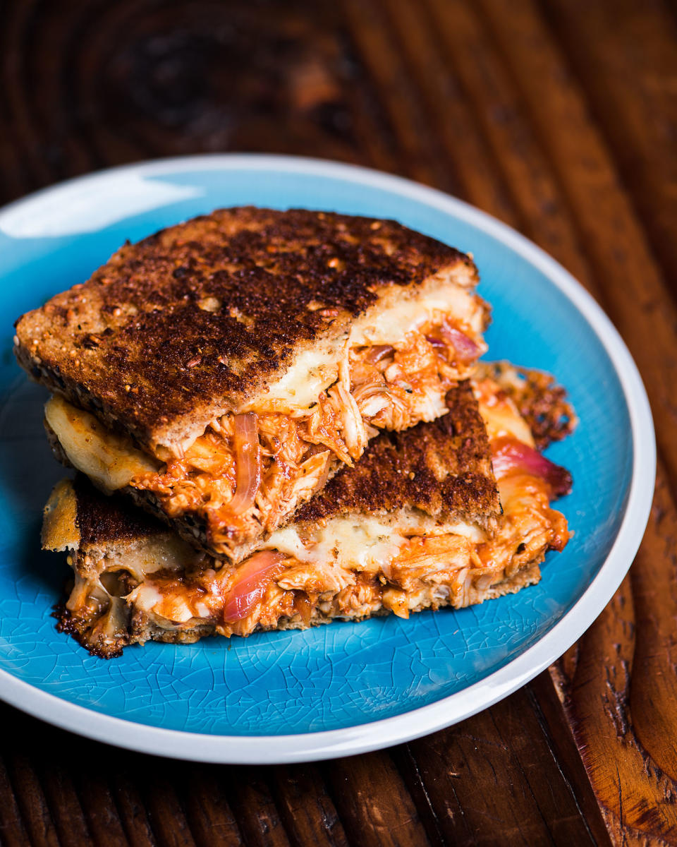 Did someone say it's time for a cookout? Because this BBQ chicken grilled cheese will certainly have you firing up your grills.Recipe: BBQ Chicken Grilled Cheese