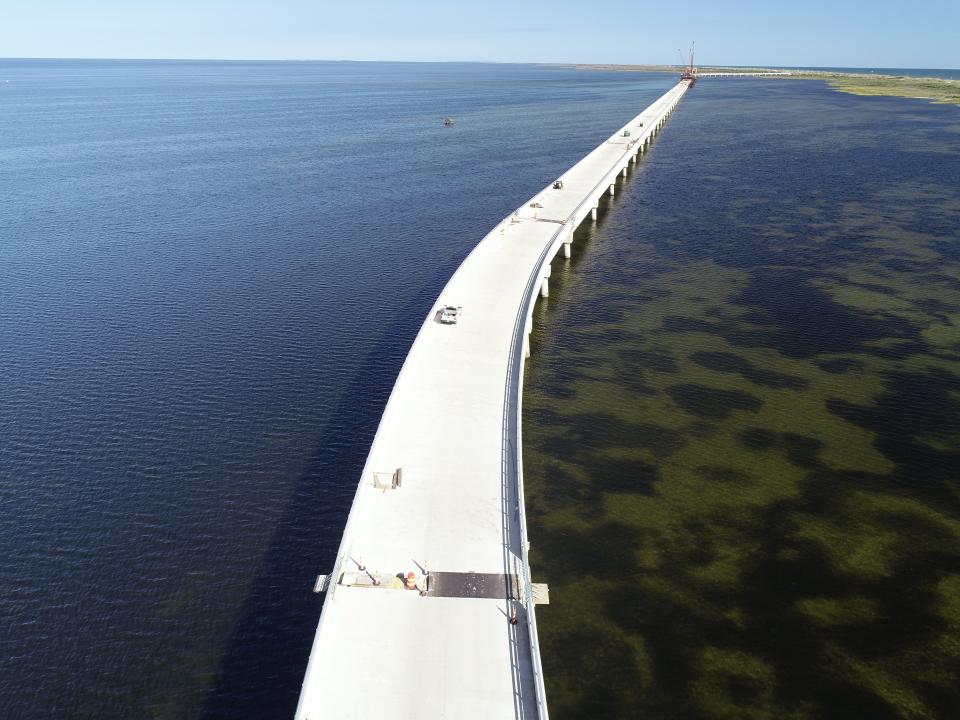 The roughly 2-mile-long causeway replaces a troublesome section of N.C. 12 north of Rodanthe that crews have had a hard time keeping open during storm and high tide events.