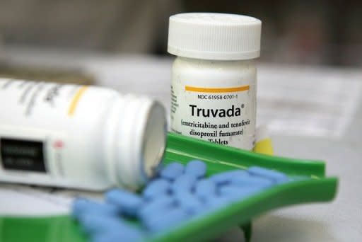 Bottles of antiretroviral drug Truvada, a breakthrough HIV prevention pill approved by US regulators this month, are displayed at a pharmacy in California. Truvada is likely to prove too expensive for most Thais at risk of infection when it eventually hits the market