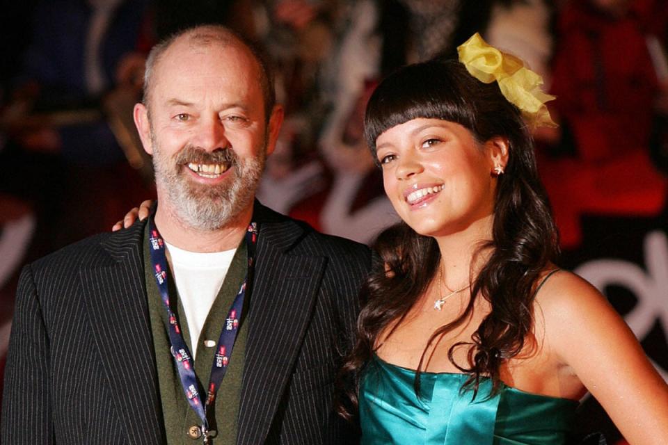 Lily Allen pictured with her famous dad Keith Allen (AFP via Getty Images)