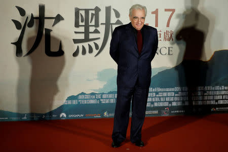 U.S. director Martin Scorsese attends the premiere of "Silence", in Taipei, Taiwan January 19, 2017. REUTERS/Tyrone Siu