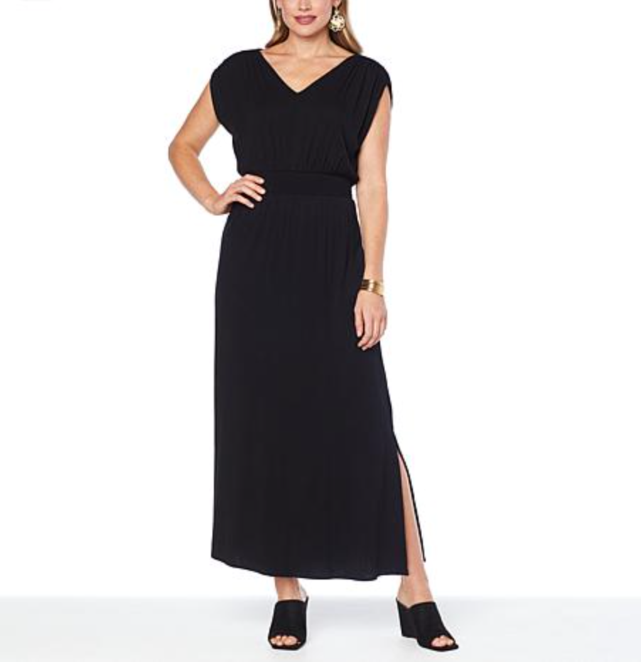 16) Smocked Waist Maxi Dress