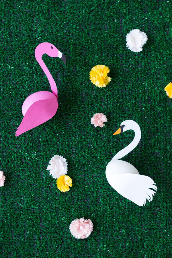 Swan and Flamingo Easter Eggs