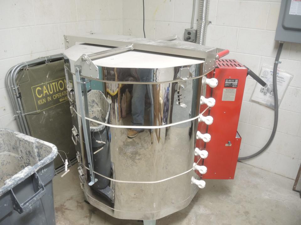 An $8,000 grant from the Otsego Community Foundation and $5,000 raised by the Gaylord Intermediate School parent teacher organization resulted in the purchase of this kiln for a ceramics class.