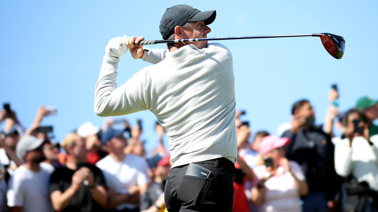  Rory McIlroy practices at the Open Championship 2023 