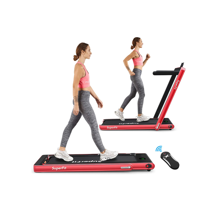 1) 2 in 1 Folding Treadmil