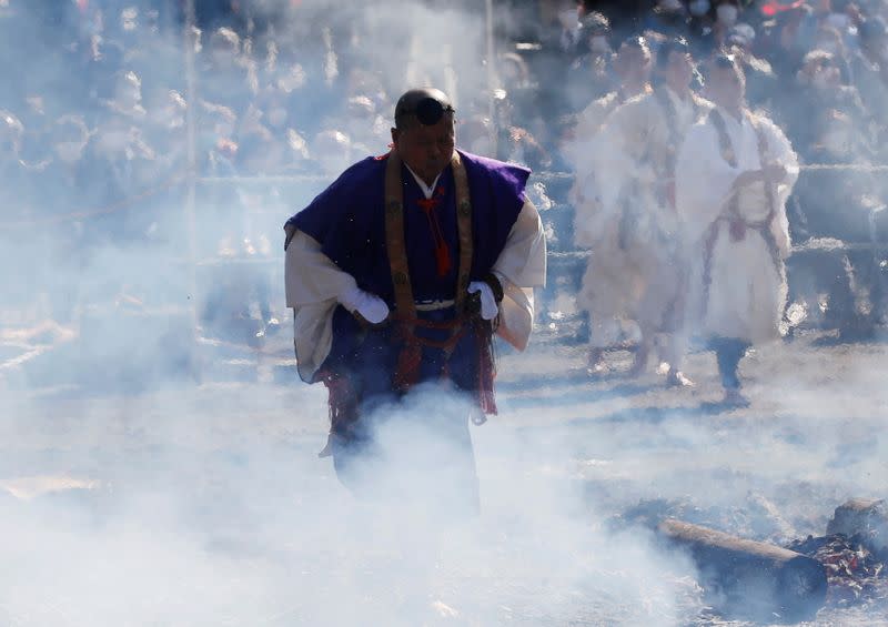 Fire-walking festival, called hiwatari matsuri in Japanese, at Mt.Takao in Tokyo