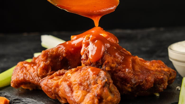 Chicken with buffalo sauce