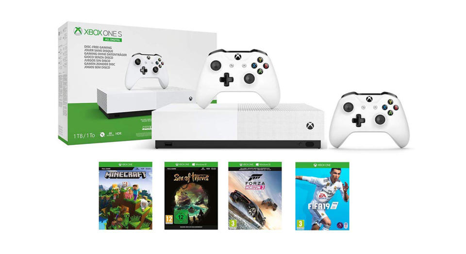 Xbox One S 1TB All Digital Console + Extra Controller + FIFA 19 (Download code): Was £314.97, now £169.99