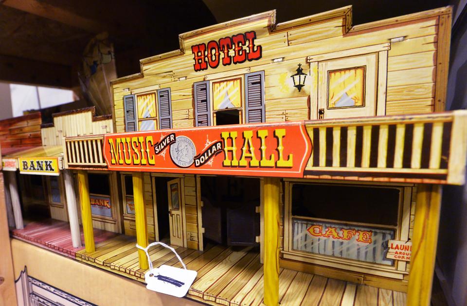 A metal 'Silver Dollar Music Hall' manufactured by Marx Toys, is displayed at the Hagen History Center in Erie.