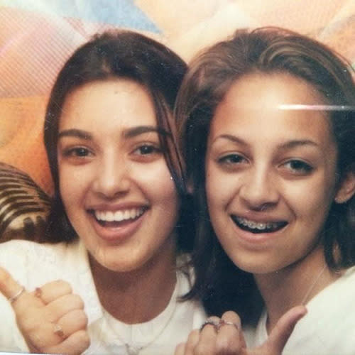 <p>"#ThrowbackThursday @nicolerichie and I being oh so cool at 13 years old"</p>
