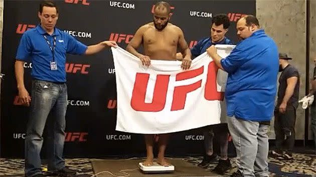 Cormier only made weight at the second attempt. Pic: UFC