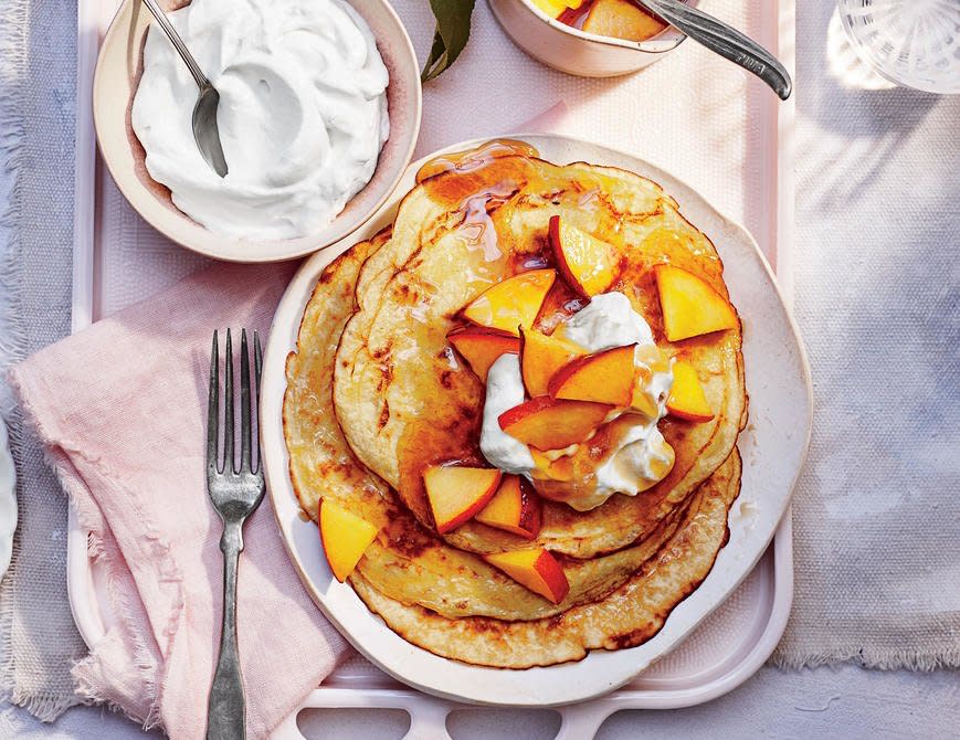 Peaches-and-Cream Pancakes