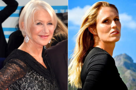 <p>Mirren image? This is the British actress’s body double, a much younger-looking woman named Fleur van Eeden. <br></p><p><i>(Photo: Getty/Facebook)</i></p>