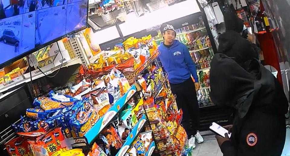 PHOTO: The U.S. Marshals Service released surveillance footage showing Shane Pryor inside a Philadelphia convenience store on Jan. 24, 2024. (U.S. Marshals Service)