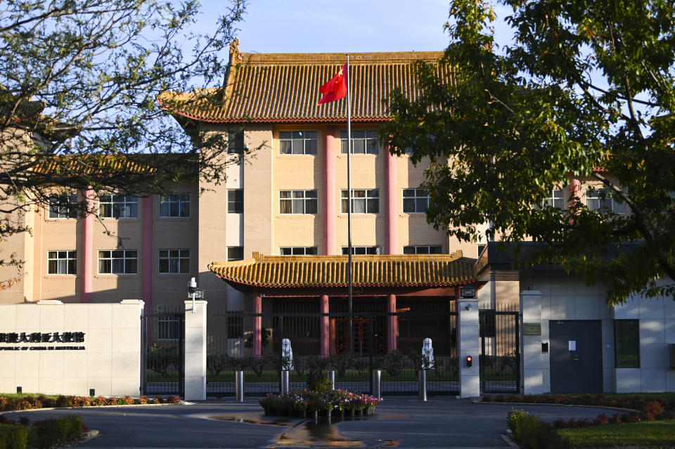 The Chinese embassy in Canberra. Source: AAP