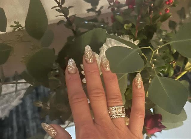 <p> Alexis Bellino/Instagram</p> Alexis Bellino is pictured wearing the promise ring gifted to her by boyfriend John Janssen.