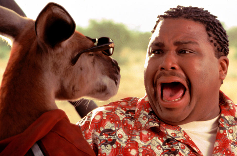 Anthony Anderson screaming when he sees Kangaroo Jack