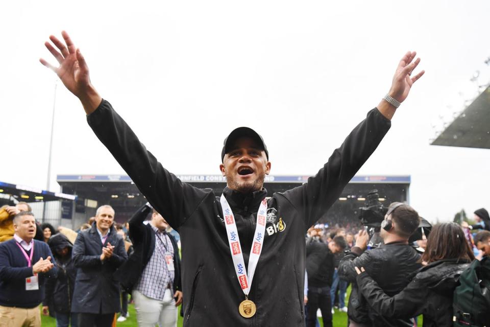 Vincent Kompany guided Burnley to the Championship title last season before relegation from the Premier League  12 months later (Getty Images)