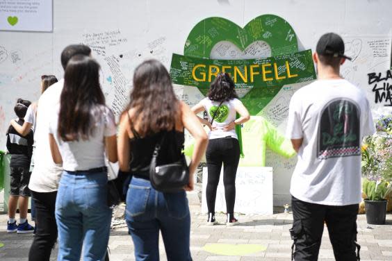 Londoners commemorate the third anniversary of the Grenfell disaster (PA)