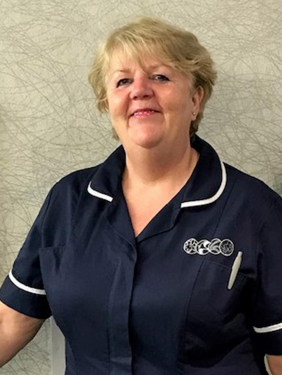 Lynne Grieves, 57, has been awarded a British Empire Medal for services to nursing. Grieves, a registered nurse at Northlea Court care home in Cramlington, Northumberland, moved in during early April and stayed for 12 weeks, even celebrating her birthday there.