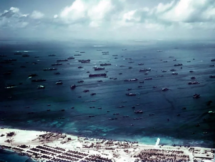 Navy ships at Ulithi Atoll