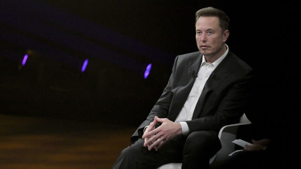 SpaceX, Twitter and electric car maker Tesla CEO Elon Musk looks on as he visits the Vivatech technology startups and innovation fair at the Porte de Versailles exhibition center in Paris, on June 16, 2023. - Alain Jocard/AFP/Getty Images