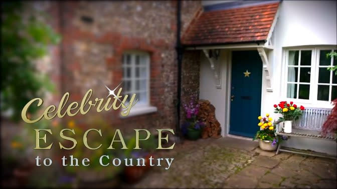  The key art for Celebrity Escape to the Country. 