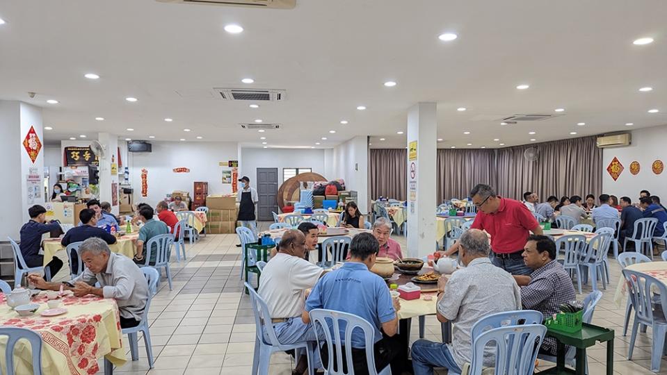 Half of the massive dining area at lunch on a weekday.