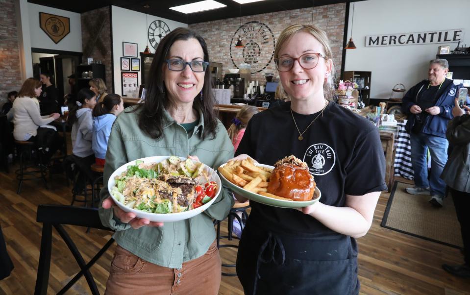 Jeanne Muchnick with co-owner Coleen Dahlem at The Rail Trail Cafe in Blauvelt April 5, 2024