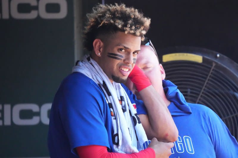Chicago Cubs designated hitter Christopher Morel recorded two hits, including a walk-off home run, in a win over the Chicago White Sox on Wednesday in Chicago. File Photo by Bill Greenblatt/UPI
