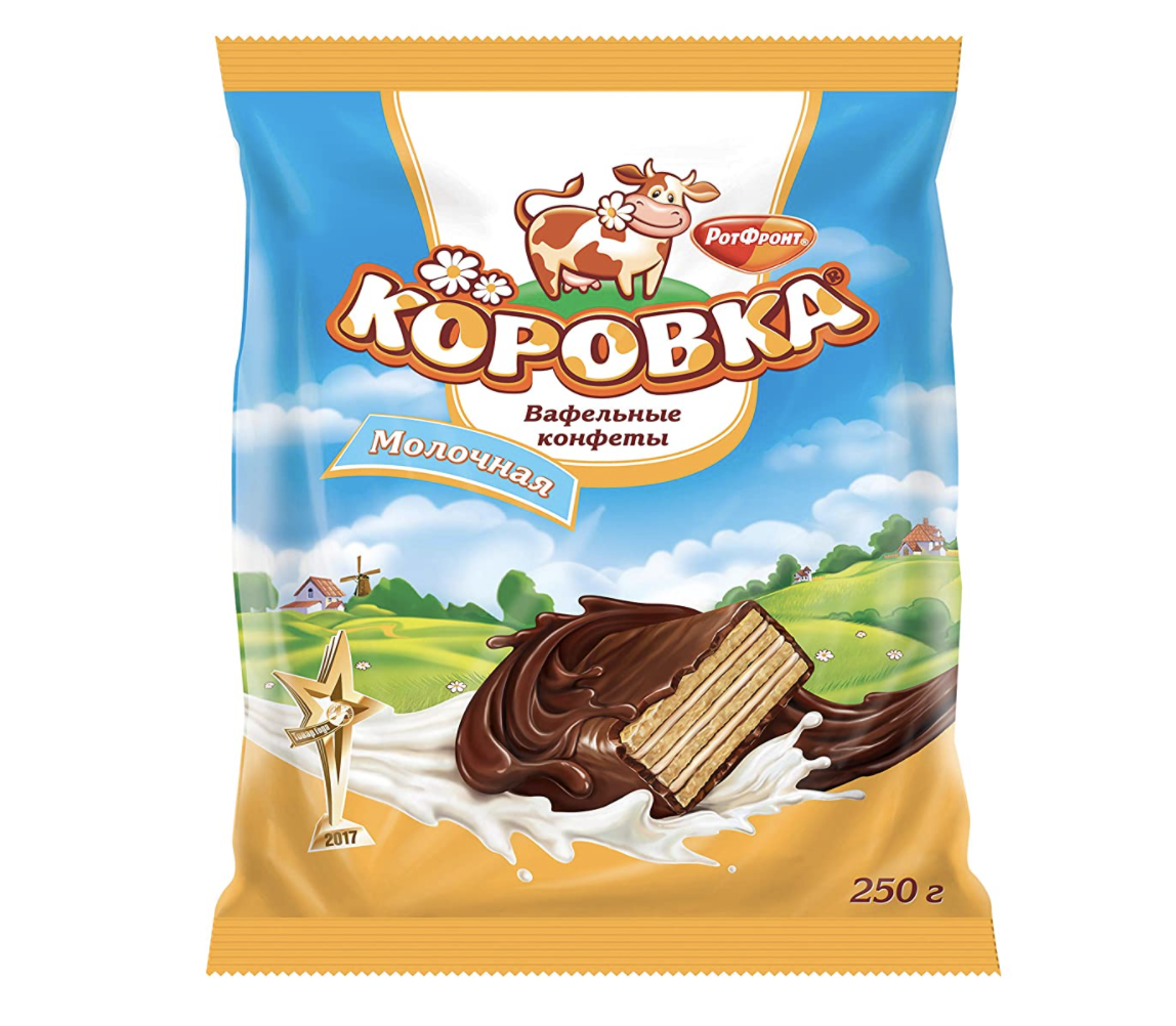 Korovka Milky Wafer Cookies with Chocolate Glaze